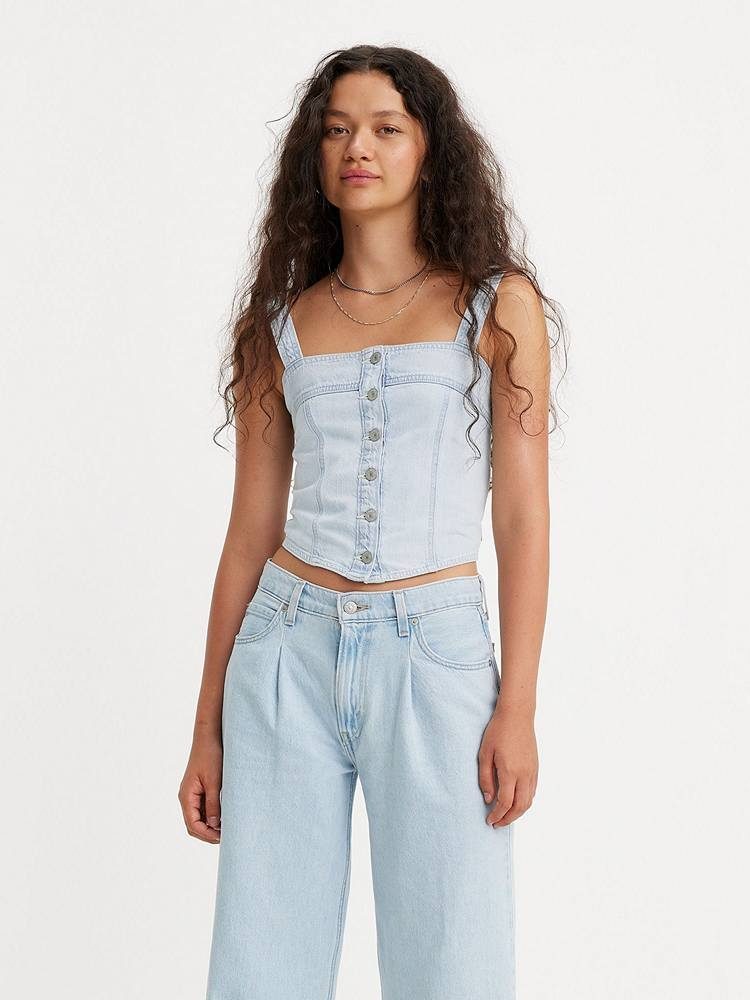 LEVIS DREA TANK LIGHT INDIGO - WORN IN