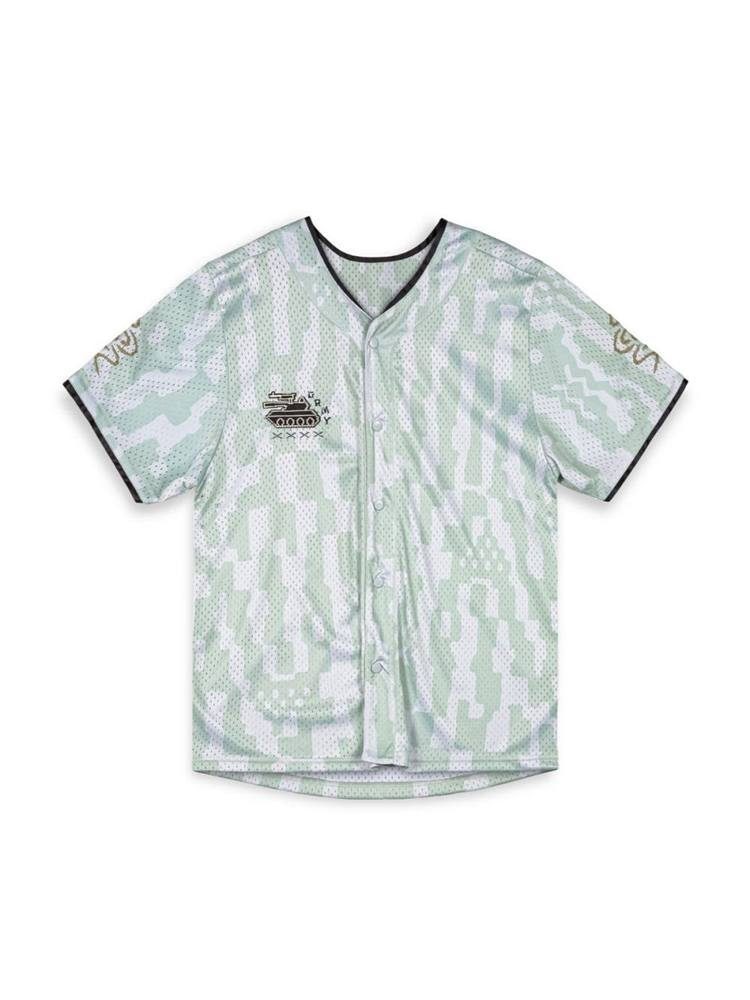 GRIMEY LUCKY DRAGON MESH BASEBALL JERSEY WHITE