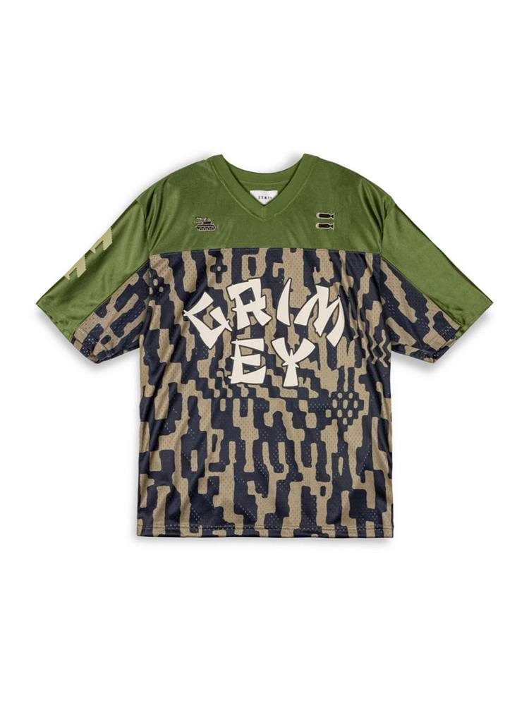 GRIMEY LUCKY DRAGON MESH FOOTBALL JERSEY GREEN