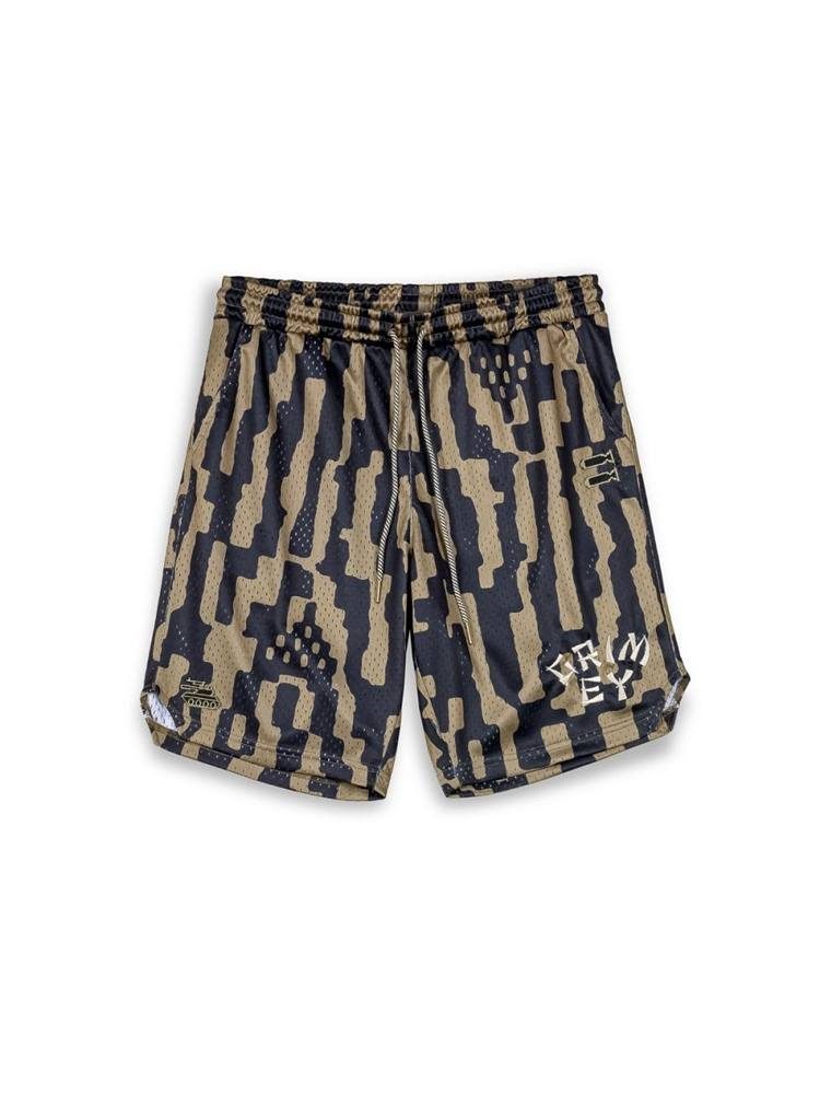 GRIMEY LUCKY DRAGON MESH BASKET SHORTS GREEN