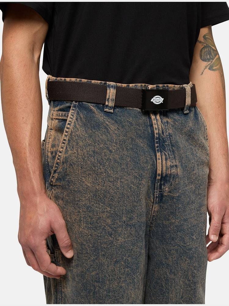 DICKIES ORCUTT  WEBBING BELT DARK BROW