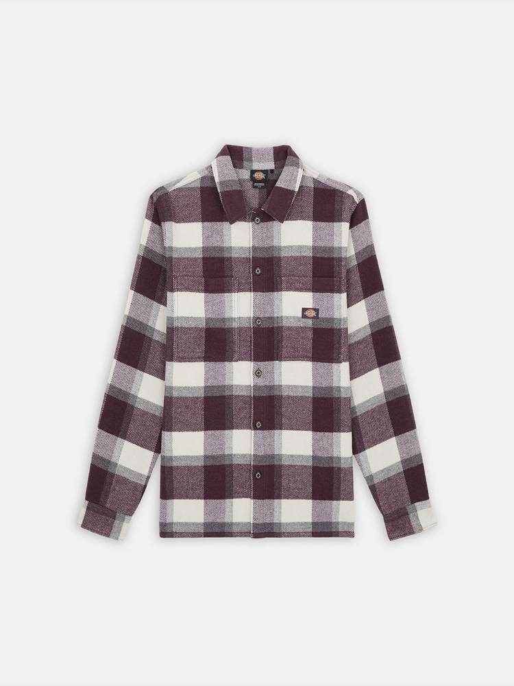 DICKIES PLAID COALING LS SHIRT PLUM PERF