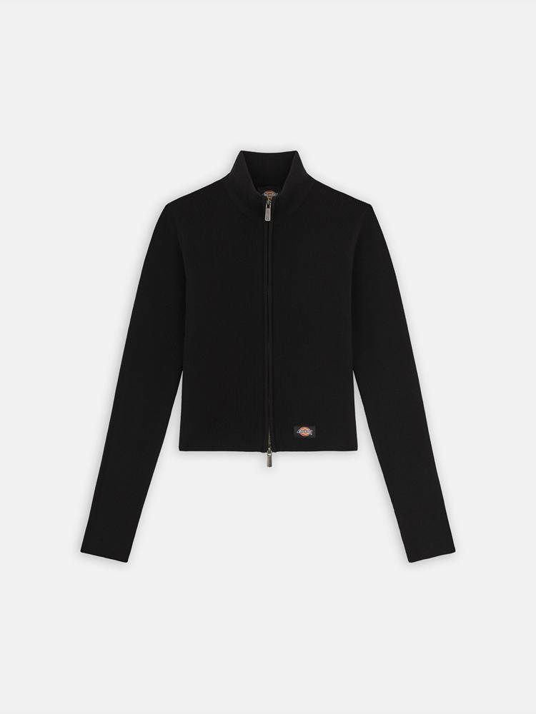 DICKIES EAST HELENA RIB ZIPTHROU BLACK