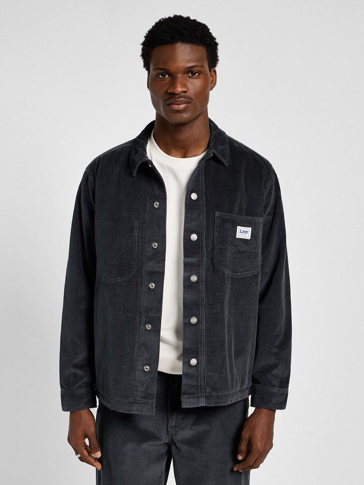 LEE WORKER OVERSHIRT DARK MUTED GRAY