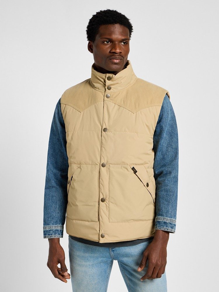 LEE REVERSIBLE WESTERN PUFFER SAND