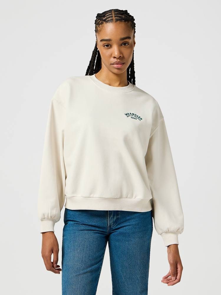 WRANGLER OVERSIZED SWEAT VINTAGE WHITE