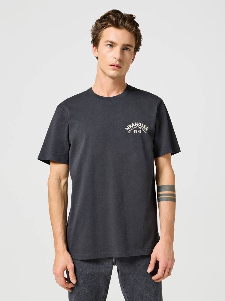 WRANGLER GRAPHIC TEE FADED BLACK