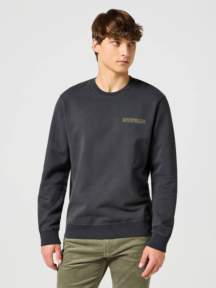 WRANGLER CREWNECK SWEATSHIRT FADED BLACK