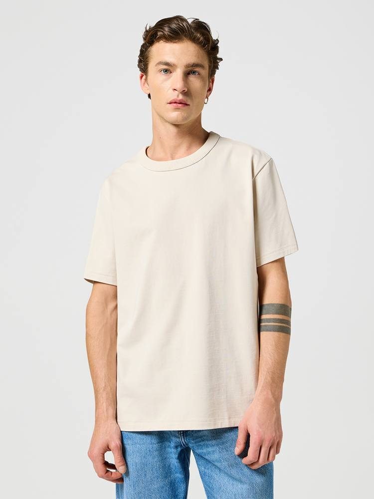 WRANGLER SS SOLID TEE VINTAGE WHITE