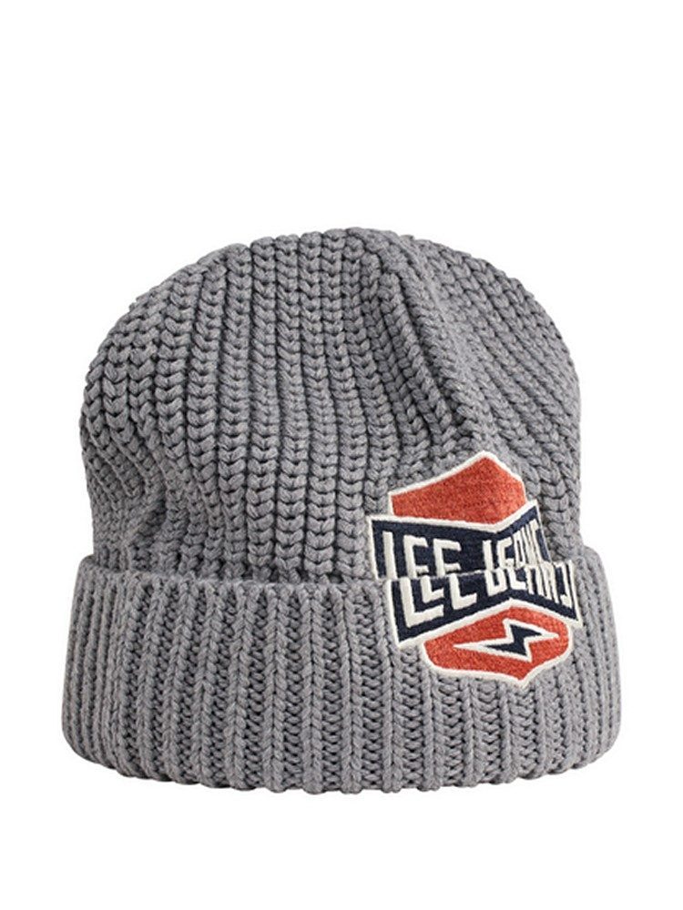 LEE EMBROIDERED BEANIE GRAY