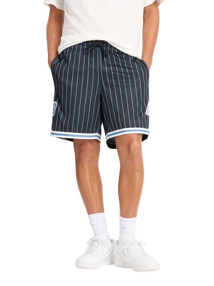 NEW BALANCE NEW BALANCE HOOPS PRINTED MESH SHORT BLACK