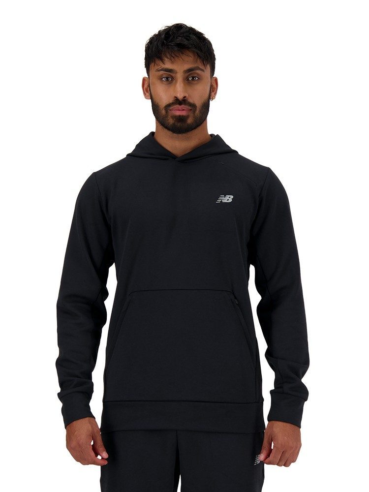 NEW BALANCE TECH KNIT  PULL OVER HOODIE BLACK