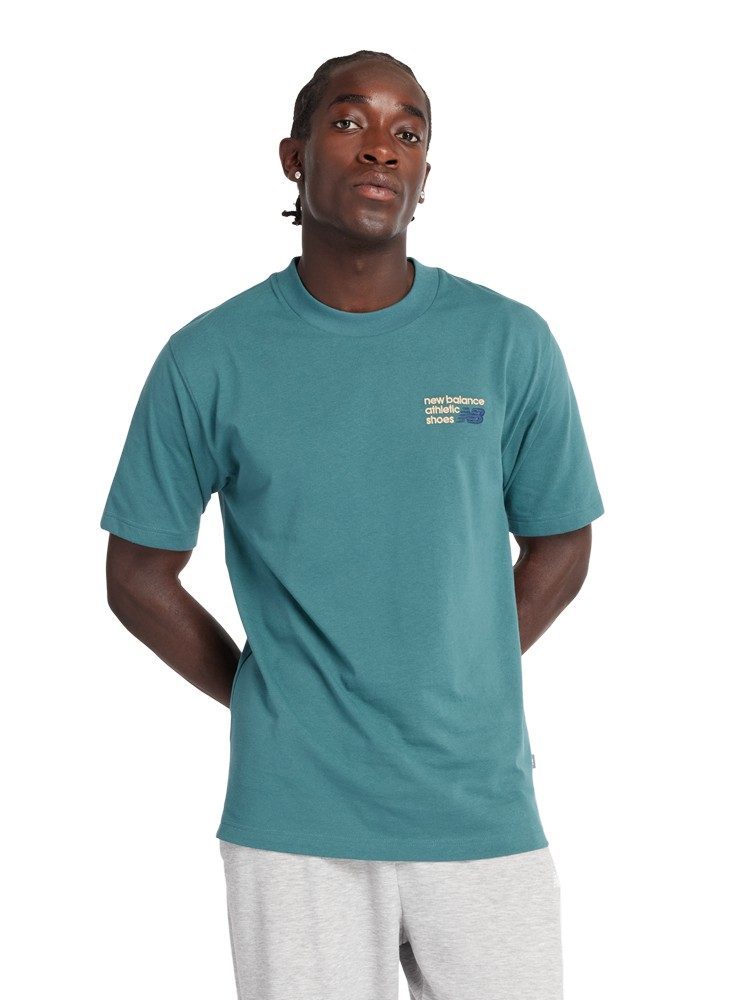 NEW BALANCE ATHLETICS PREMIUM LOGO T-SHIRT NEW SPRUCE