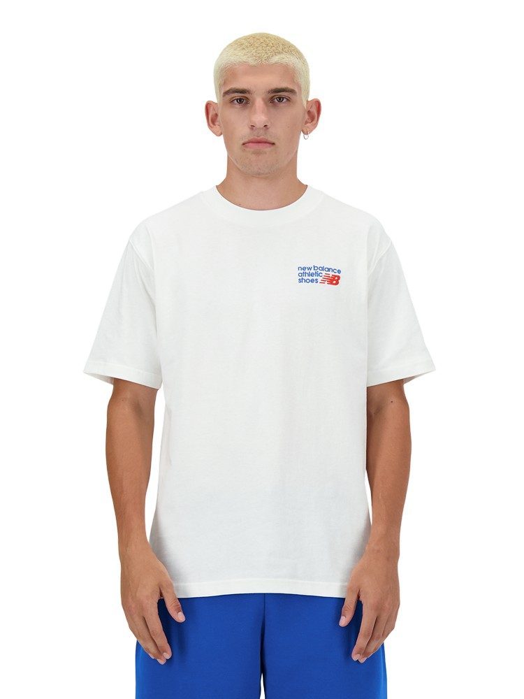 NEW BALANCE ATHLETICS PREMIUM LOGO T-SHIRT SEA SALT