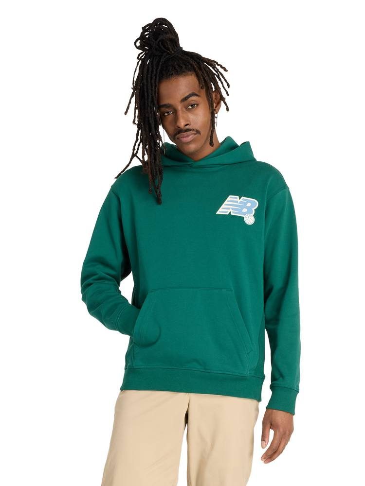 NEW BALANCE ATHLETICS RELAXED LEAGUE HOODIE MARSH GREEN