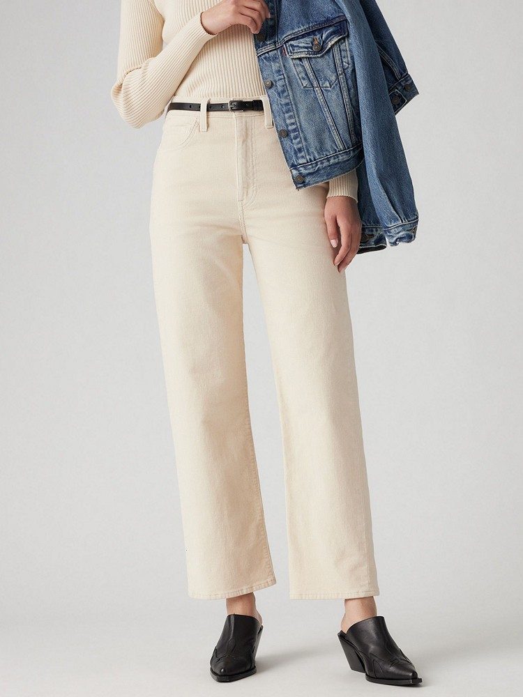 LEVI'S RIBCAGE STR ANKLE ZIP ND NEUTRALS