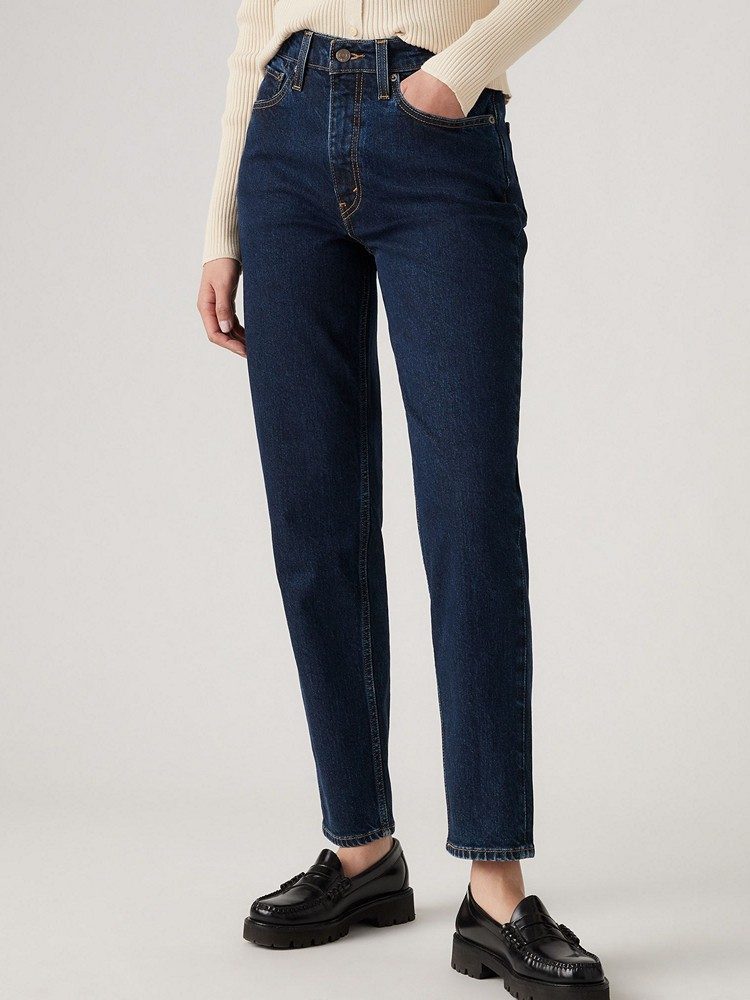 LEVI'S 80S MOM JEAN MED INDIGO - WORN IN