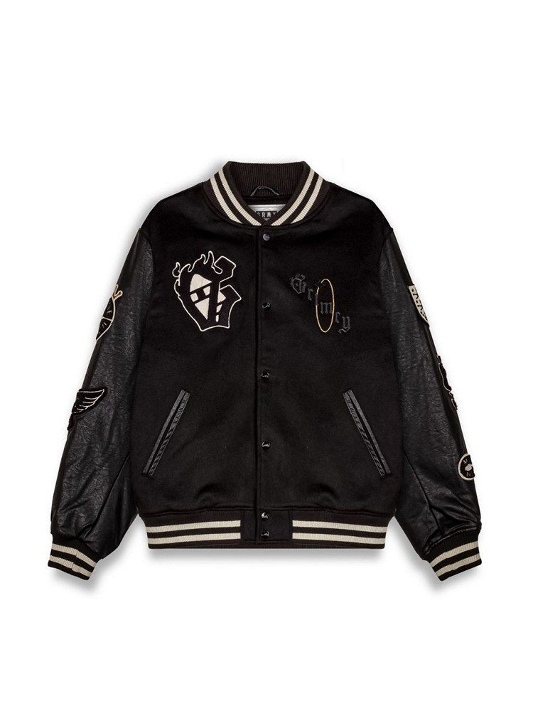 GRIMEY SAOIRSE BASEBALL JACKET BLACK