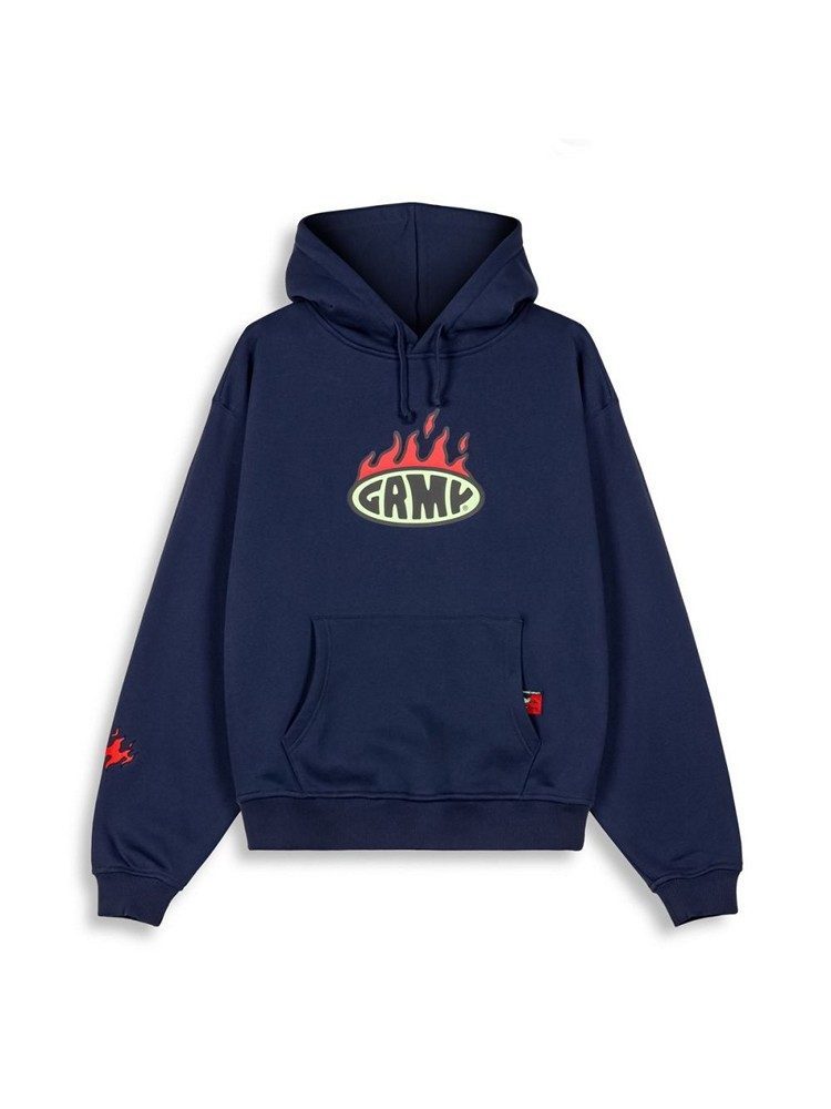 GRIMEY SCRATCHING MEMORIES VINTAGE HOODIE NAVY