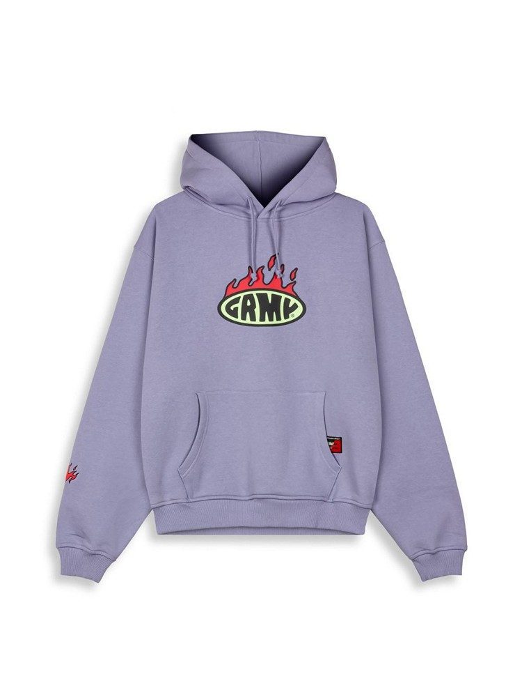 GRIMEY SCRATCHING MEMORIES VINTAGE HOODIE VIOLET