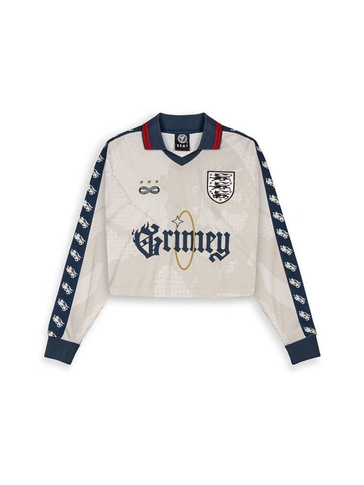 GRIMEY SAOIRSE GIRL CROPPED SOCCER JERSEY OFF WHITE