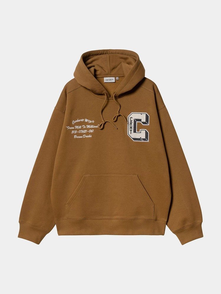 CARHARTT WIP HOODED BROWN DUCKS SWEAT