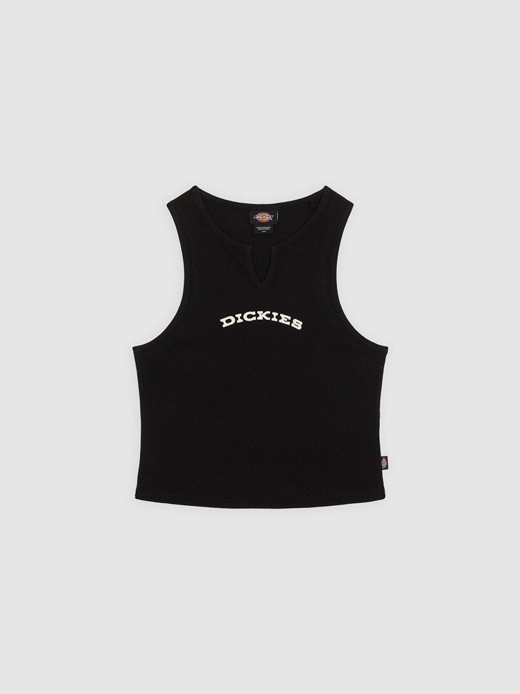 DICKIES V NECK TOP W BLACK