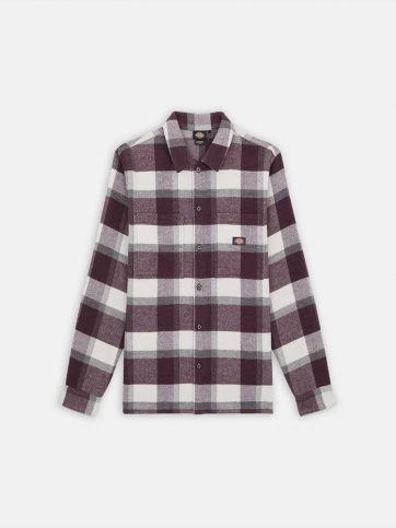 DICKIES DICKIES PLAID COALING LS SHIRT PLUM PERF