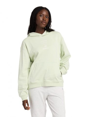 NEW BALANCE NEW BALANCE ATHLETICS FRENCH TERRY OVERSIZED CHOICE HOODIE NATURAL MINT