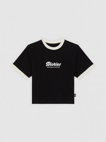 DICKIES DICKIES LEWISTOWN RINGER SS TEE W BLACK